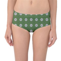 Logo Kekistan Pattern Elegant With Lines On Green Background Mid-waist Bikini Bottoms by snek