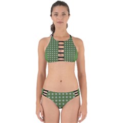 Logo Kekistan Pattern Elegant With Lines On Green Background Perfectly Cut Out Bikini Set by snek