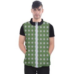 Logo Kekistan Pattern Elegant With Lines On Green Background Men s Puffer Vest by snek