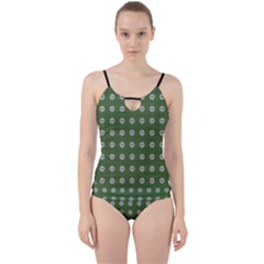 Logo Kekistan Pattern Elegant With Lines On Green Background Cut Out Top Tankini Set by snek