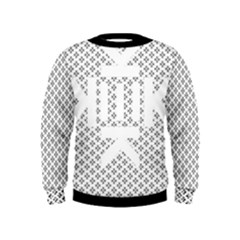 Logo Kek Pattern Black And White Kekistan Kids  Sweatshirt by snek