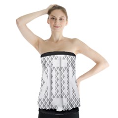 Logo Kek Pattern Black And White Kekistan Strapless Top by snek