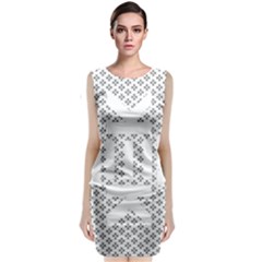 Logo Kek Pattern Black And White Kekistan Sleeveless Velvet Midi Dress by snek