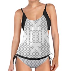 Logo Kek Pattern Black And White Kekistan Tankini Set by snek