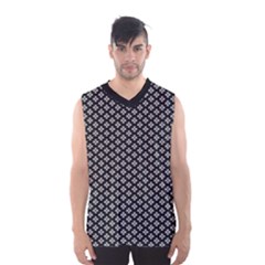 Logo Kek Pattern Black And White Kekistan Black Background Men s Basketball Tank Top by snek