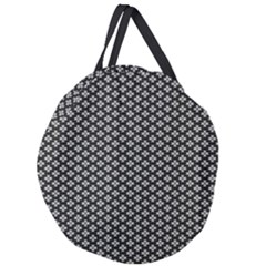 Logo Kek Pattern Black And White Kekistan Black Background Giant Round Zipper Tote by snek