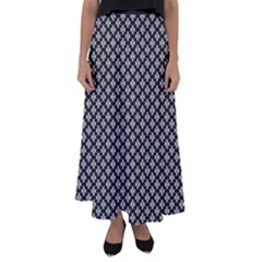 Logo Kek Pattern Black And White Kekistan Black Background Flared Maxi Skirt by snek