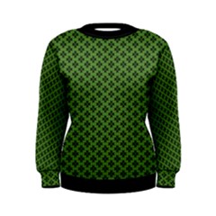 Logo Kek Pattern Black And Kekistan Green Background Women s Sweatshirt by snek