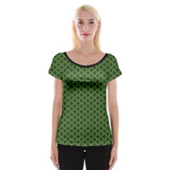 Logo Kek Pattern Black And Kekistan Green Background Cap Sleeve Top by snek