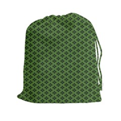 Logo Kek Pattern Black And Kekistan Green Background Drawstring Pouch (xxl) by snek