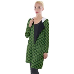 Logo Kek Pattern Black And Kekistan Green Background Hooded Pocket Cardigan by snek