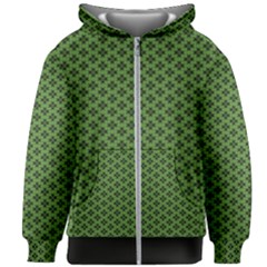 Logo Kek Pattern Black And Kekistan Green Background Kids Zipper Hoodie Without Drawstring by snek