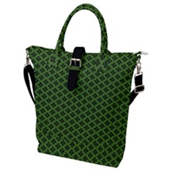 Logo Kek Pattern Black And Kekistan Green Background Buckle Top Tote Bag by snek