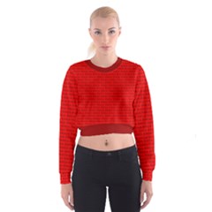 Maga Make America Great Again Usa Pattern Red Cropped Sweatshirt by snek