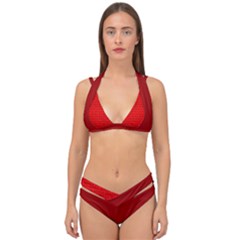 Maga Make America Great Again Usa Pattern Red Double Strap Halter Bikini Set by snek