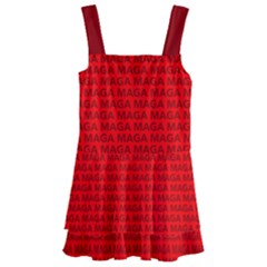 Maga Make America Great Again Usa Pattern Red Kids  Layered Skirt Swimsuit by snek