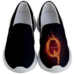 Qanon Letter Q Fire Effect Wwgowga Wwg1wga Kid s Lightweight Slip Ons by snek