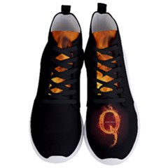 Qanon Letter Q Fire Effect Wwgowga Wwg1wga Men s Lightweight High Top Sneakers by snek