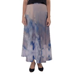 Deep Time Clouds Flared Maxi Skirt by LoolyElzayat