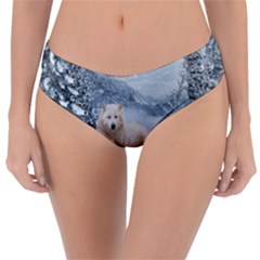 Wonderful Arctic Wolf In The Winter Landscape Reversible Classic Bikini Bottoms by FantasyWorld7