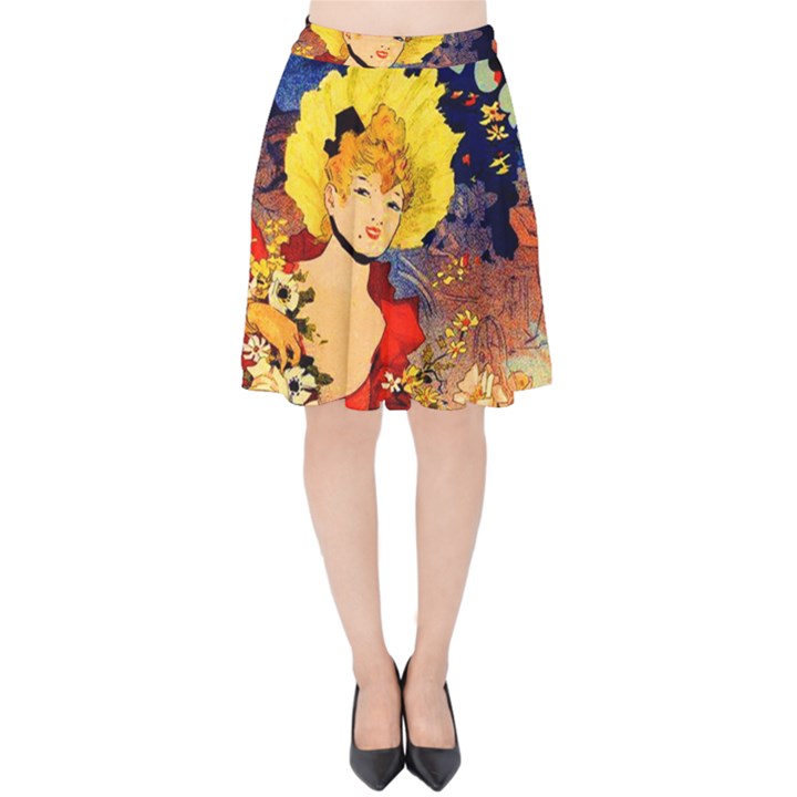 Jules Chéret Velvet High Waist Skirt