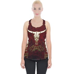 Awesome Cow Skeleton Piece Up Tank Top by FantasyWorld7