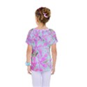 Hot Pink And White Peppermint Twist Flower Petals Kids  One Piece Tee View2