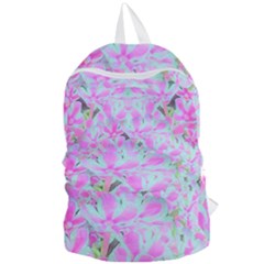 Hot Pink And White Peppermint Twist Flower Petals Foldable Lightweight Backpack