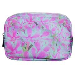 Hot Pink And White Peppermint Twist Flower Petals Make Up Pouch (small)
