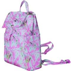 Hot Pink And White Peppermint Twist Flower Petals Buckle Everyday Backpack by myrubiogarden