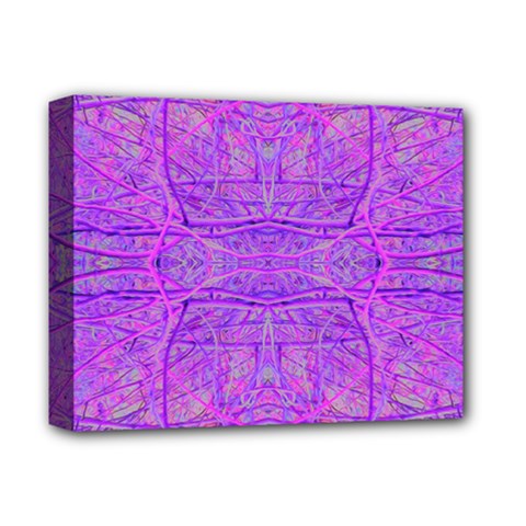 Hot Pink And Purple Abstract Branch Pattern Deluxe Canvas 14  X 11  (stretched) by myrubiogarden