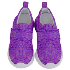 Hot Pink And Purple Abstract Branch Pattern Velcro Strap Shoes by myrubiogarden