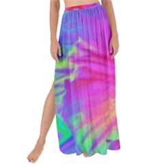 Psychedelic Pink And Red Hibiscus Flower Maxi Chiffon Tie-Up Sarong