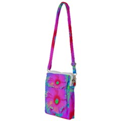 Psychedelic Pink And Red Hibiscus Flower Multi Function Travel Bag by myrubiogarden