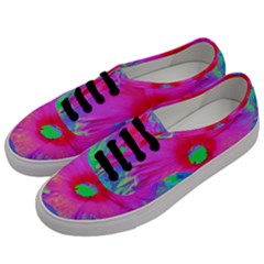 Psychedelic Pink And Red Hibiscus Flower Men s Classic Low Top Sneakers