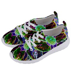 Abstract Garden Peony In Black And Blue Women s Lightweight Sports Shoes by myrubiogarden