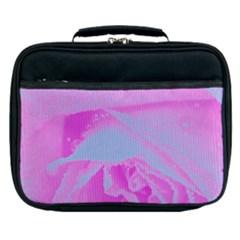 Perfect Hot Pink And Light Blue Rose Detail Lunch Bag