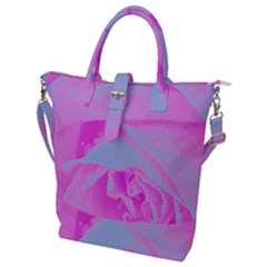 Perfect Hot Pink And Light Blue Rose Detail Buckle Top Tote Bag by myrubiogarden