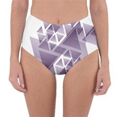 Geometry Triangle Abstract Reversible High-Waist Bikini Bottoms