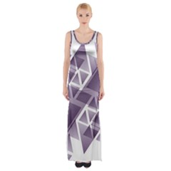 Geometry Triangle Abstract Maxi Thigh Split Dress