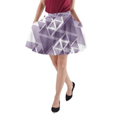 Geometry Triangle Abstract A-line Pocket Skirt
