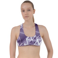 Geometry Triangle Abstract Criss Cross Racerback Sports Bra