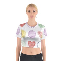 Geometry Euclidean Vector Cotton Crop Top by Alisyart