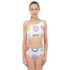 Geometry Euclidean Vector Spliced Up Two Piece Swimsuit