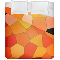 Background Pattern Orange Mosaic Duvet Cover Double Side (California King Size)