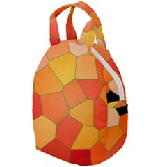 Background Pattern Orange Mosaic Travel Backpacks