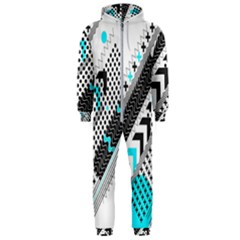 Green Geometric Abstract Hooded Jumpsuit (men)  by Mariart