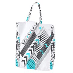 Green Geometric Abstract Giant Grocery Tote