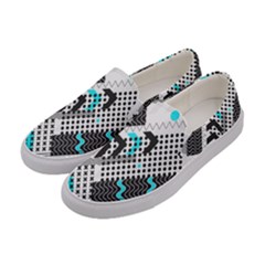 Green Geometric Abstract Women s Canvas Slip Ons by Mariart