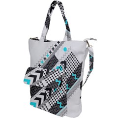 Green Geometric Abstract Shoulder Tote Bag